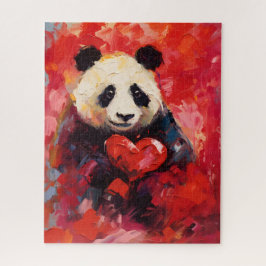 Panda Valentijnsdag Legpuzzel