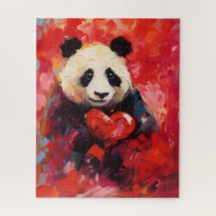 Panda Valentijnsdag Legpuzzel