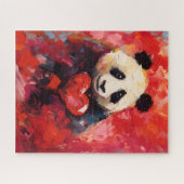 Panda Valentijnsdag Legpuzzel (Horizontaal)