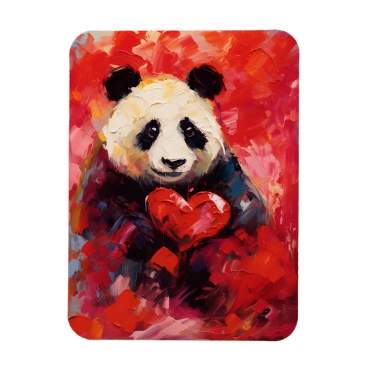 Panda Valentijnsdag Magneet (Verticaal)