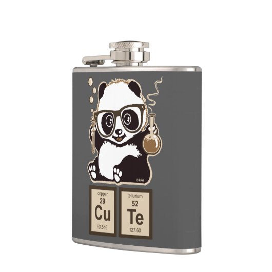 Panda van de chemie ontdekte leuk heupfles (Links)
