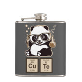 Panda van de chemie ontdekte leuk heupfles (Voorkant)