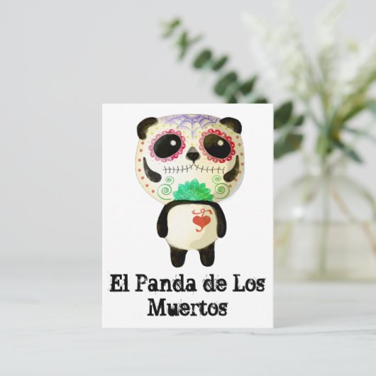 Panda van de dag van de dood briefkaart (Staand voorkant)