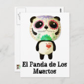 Panda van de dag van de dood briefkaart (Voorkant / Achterkant)