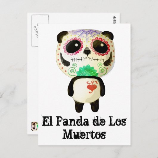 Panda van de dag van de dood briefkaart (Voorkant / Achterkant)