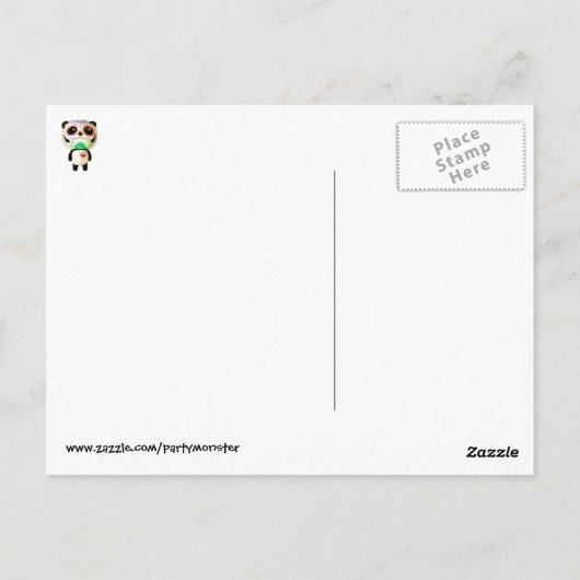 Panda van de dag van de dood briefkaart (Achterkant)