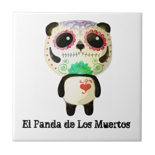 Panda van de dag van de dood tegeltje (Voorkant)