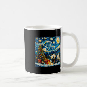 Panda Van Gogh Style Sterrennacht Kerstwinter Koffiemok
