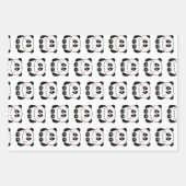 Panda van klauwhuffier, zoals in kawaï inpakpapier vel (Voorkant 2)