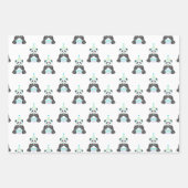 Panda van padie met cokespatroon inpakpapier vel (Voorkant 3)