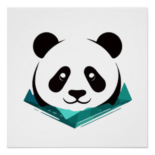 Panda Vector Art Animal Modern Urban City Graphic Perfect Poster