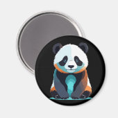 Panda vectorkunst met levendige kleuren magneet (Voorkant / Achterkant)