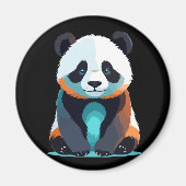 Panda vectorkunst met levendige kleuren magneet (Voorkant)