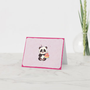 Panda Verjaardag Bedankkaart