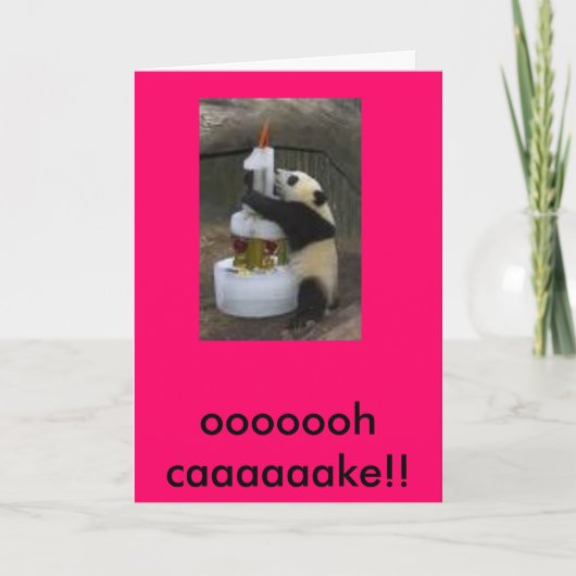 Panda Verjaardag Kaart (Voorkant)