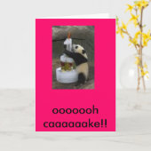 Panda Verjaardag Kaart (Gele Bloem)