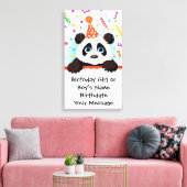 Panda Verjaardag Memento Canvas Afdruk (Insitu (Woonkamer))