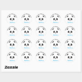 Panda Verjaardag Ronde Sticker (Vel)