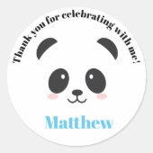 Panda Verjaardag Ronde Sticker (Voorkant)