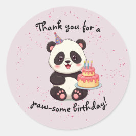 Panda Verjaardag Sticker