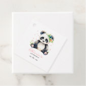 Panda Verjaardag Uitnodiging, Panda Girl Verjaarda Bedankjes Labels (In situ)