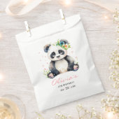 Panda Verjaardag Uitnodiging, Panda Girl Verjaarda Bedankzakje (Geknipt)