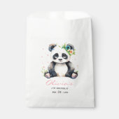 Panda Verjaardag Uitnodiging, Panda Girl Verjaarda Bedankzakje (Voorkant)