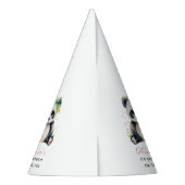 Panda Verjaardag Uitnodiging, Panda Girl Verjaarda Feesthoedjes (Achterkant)