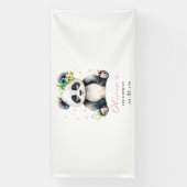 Panda Verjaardag Uitnodiging, Panda Girl Verjaarda Spandoek (Verticaal)