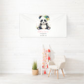Panda Verjaardag Uitnodiging, Panda Girl Verjaarda Spandoek (Insitu)