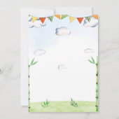 Panda verjaardagsfeest 1e verjaardag kaart (Achterkant)