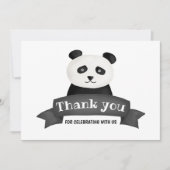 Panda verjaardagsfeestje | Dank u Kaart (Voorkant)