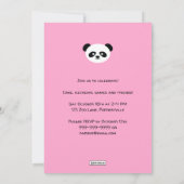 Panda verjaardagsfeestje roze meisjes Kawaii uitno Kaart (Achterkant)