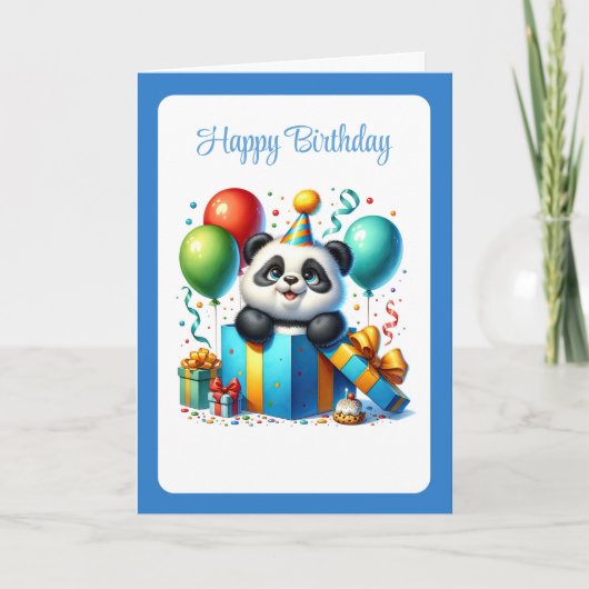 Panda Verjaardagskaart Feestdagen Kaart (Voorkant)