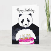 Panda verjaardagskaart kaart (Voorkant)