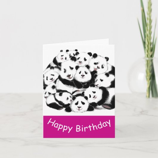 Panda Verjaardagskaarten Kaart (Voorkant)