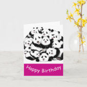 Panda Verjaardagskaarten Kaart (Gele Bloem)