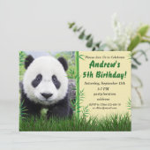 Panda verjaardagsuitnodiging kaart (Staand voorkant)