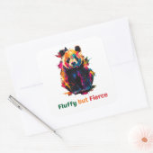 panda vierkante sticker (Envelop)