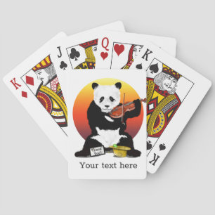 Panda Violist Pokerkaarten