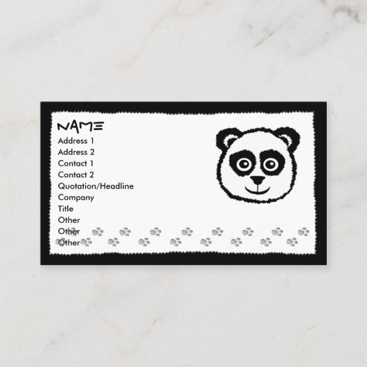 Panda Visitekaartjes (Voorkant)