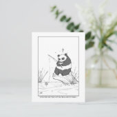 Panda Vissen Panda Briefkaart (Staand voorkant)