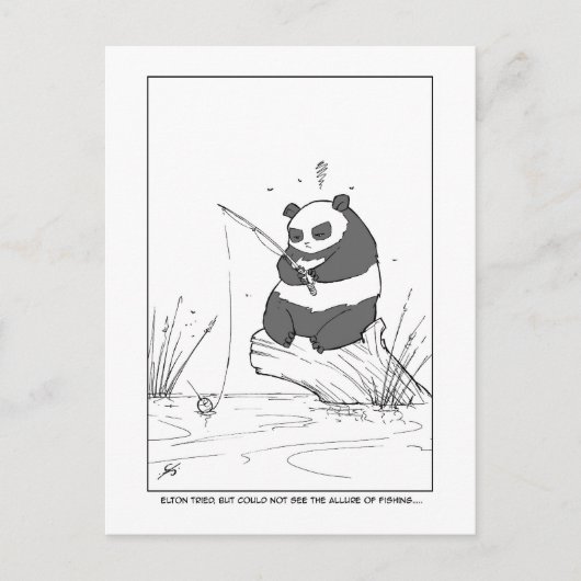 Panda Vissen Panda Briefkaart (Voorkant)