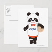 Panda Volleyball Player Briefkaart (Voorkant / Achterkant)