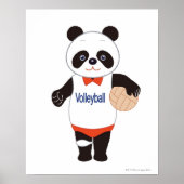 Panda Volleyball Player Poster (Voorkant)