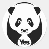 Panda voor Ja Stickers (Voorkant)