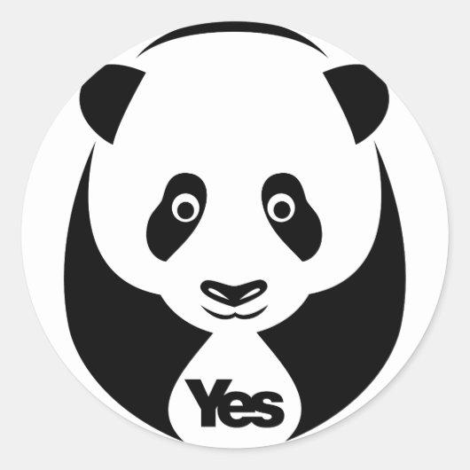 Panda voor Ja Stickers (Voorkant)