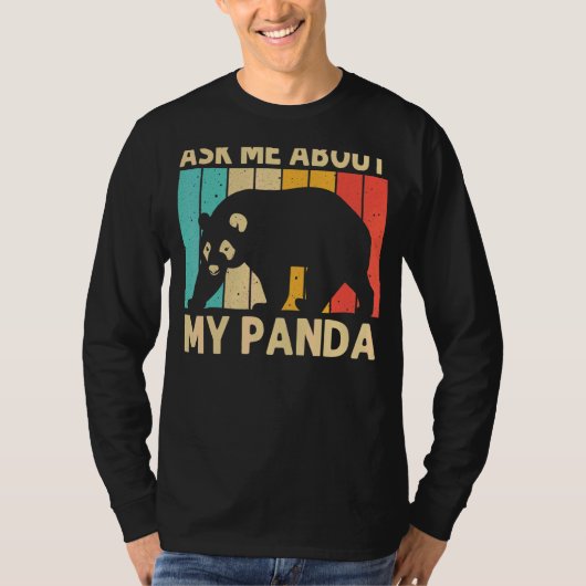 Panda voor mannen Beer dierentuin T-shirt (Voorkant)