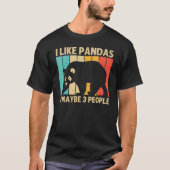 Panda voor mannen Beer dierentuin T-shirt (Voorkant)