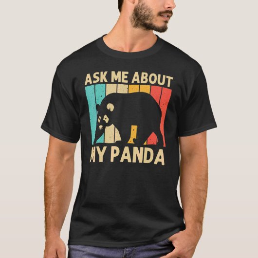 Panda voor mannen Beer dierentuin T-shirt (Voorkant)